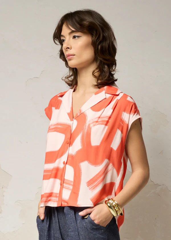 Chemise Hemera red shodo de Cokluch