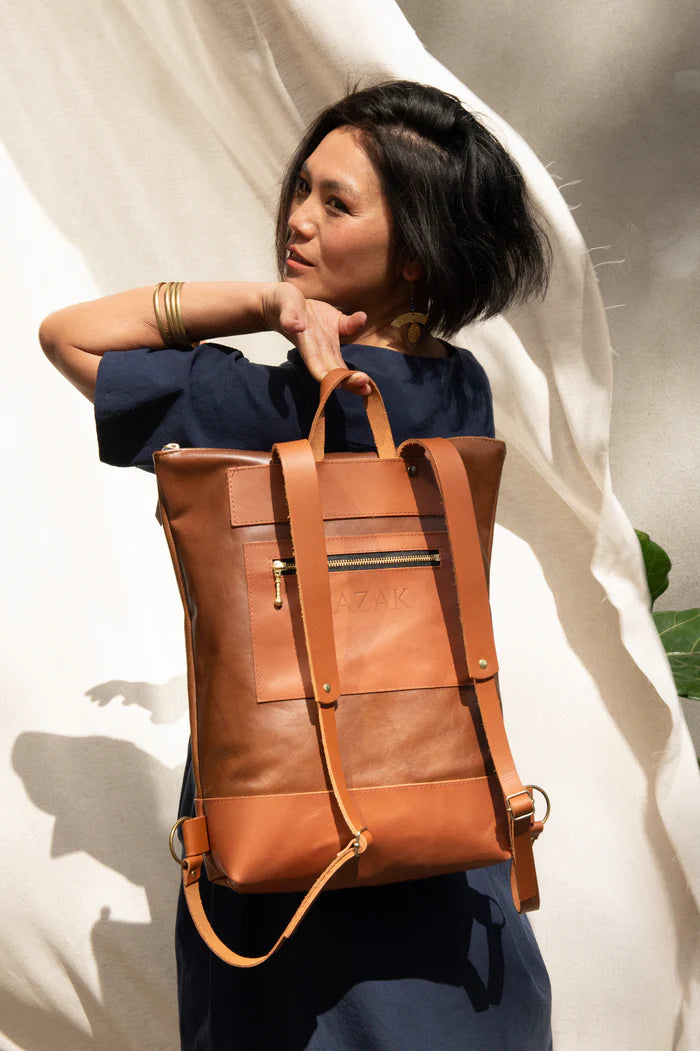 Sac Hobart orange et caramel de Kazak