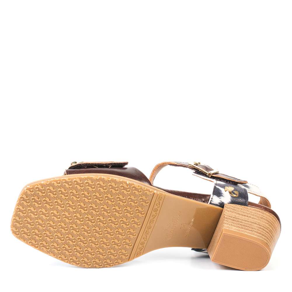 Sandale Heidi brun multi cow par Glamille