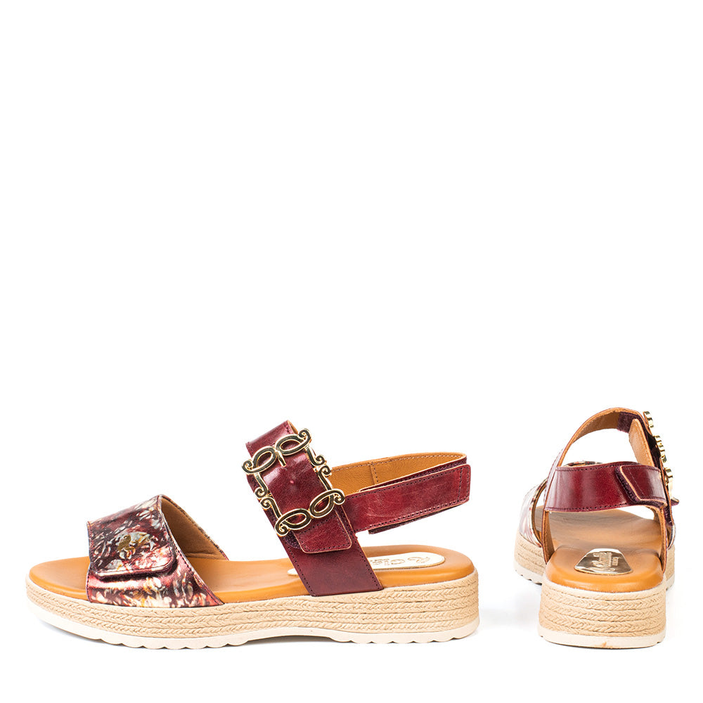 Sandale Jennifer bourgogne saford par Glamille