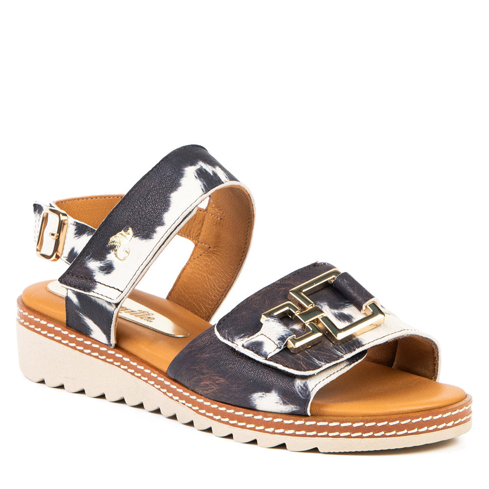 Sandale Léonie cow brun multi par Glamille