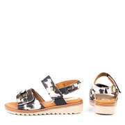 Sandale Léonie cow brun multi par Glamille