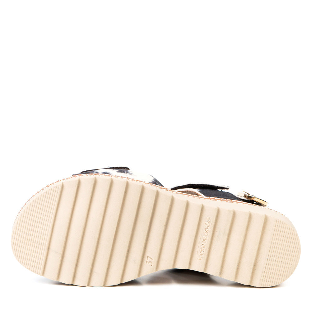 Sandale Léonie cow brun multi par Glamille