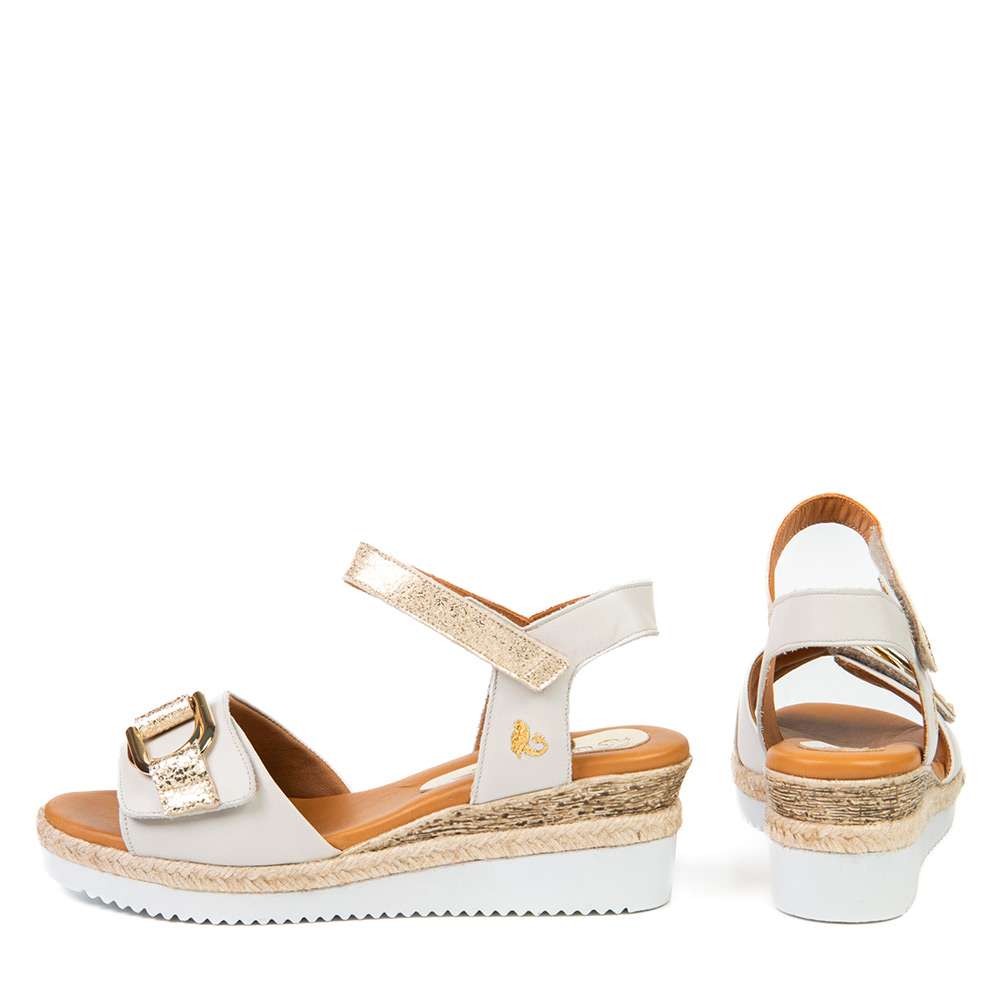 Sandale Gloria nacre par Glamille