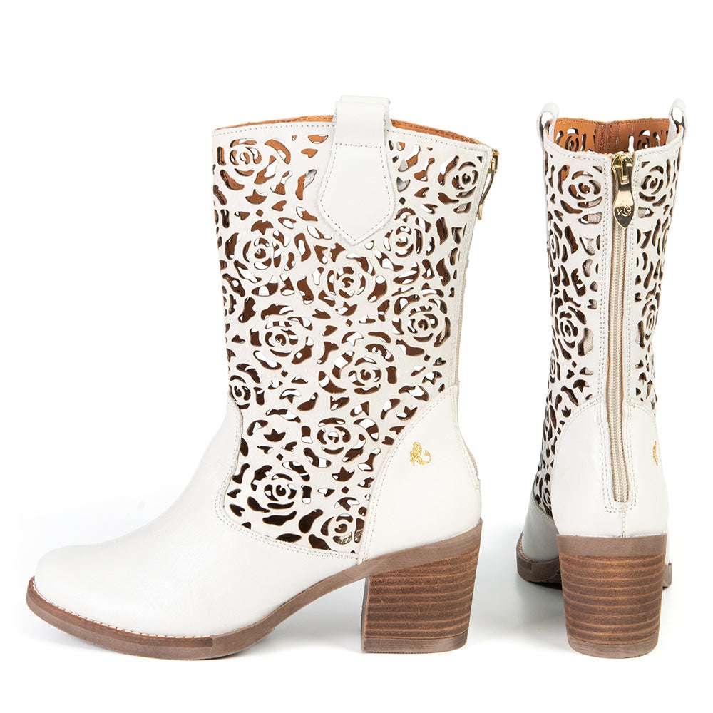 Botte Shania blanc cassé par Glamille