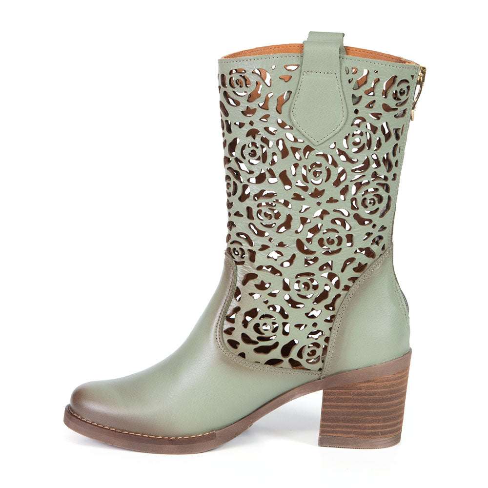 Botte Shania vert edera par Glamille