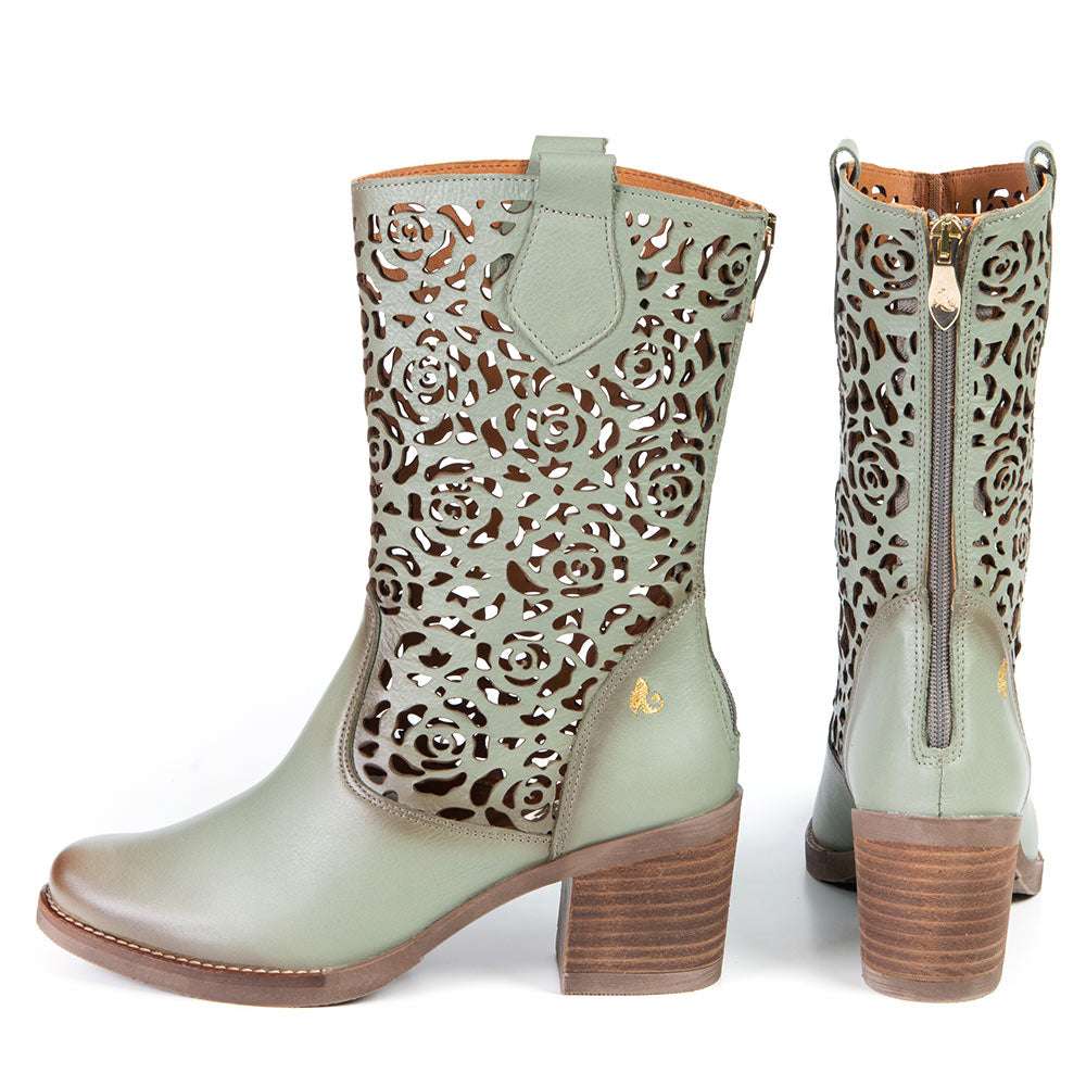 Botte Shania vert edera par Glamille
