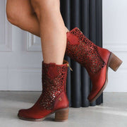 Botte Shania rouge par Glamille