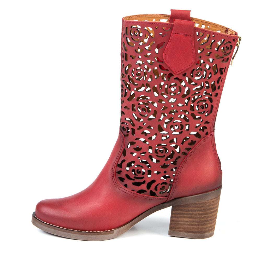 Botte Shania rouge par Glamille