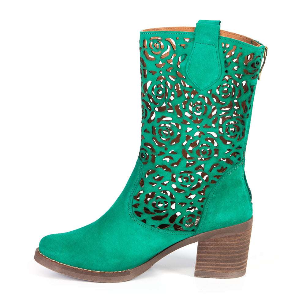 Botte Shania vert verde par Glamille