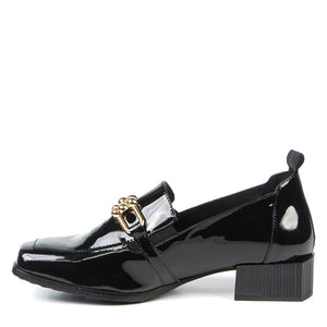 Soulier Ingrid noir verni par Glamille