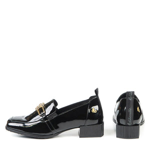 Soulier Ingrid noir verni par Glamille