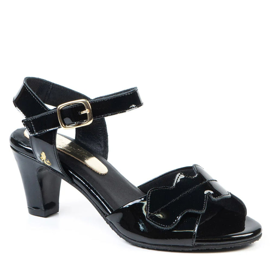 Sandale Tiffany noir verni par Glamille