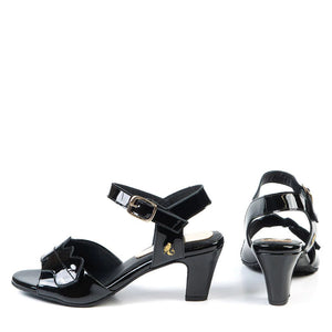Sandale Tiffany noir verni par Glamille
