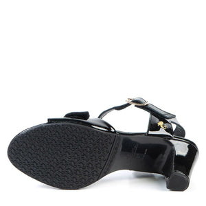 Sandale Tiffany noir verni par Glamille