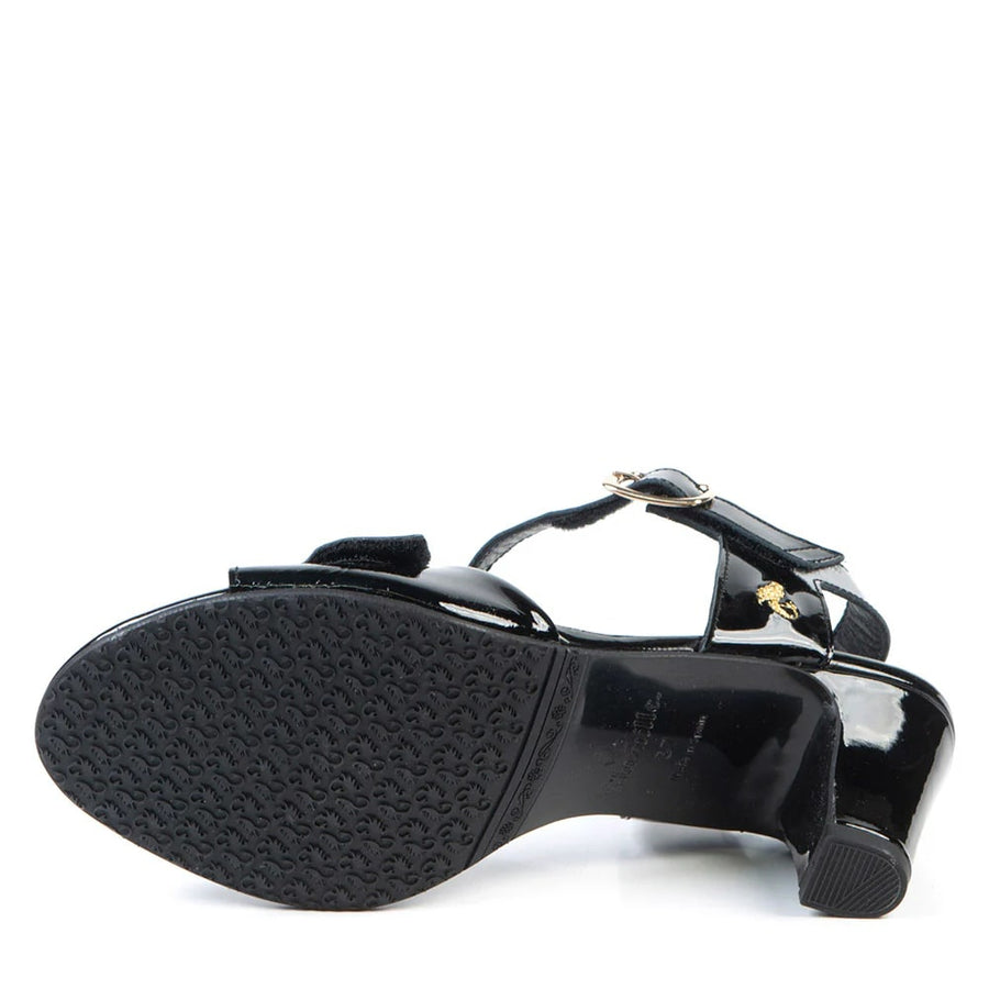 Sandale Tiffany noir verni par Glamille