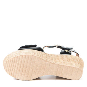 Sandale Daphnée noir verni par Glamille
