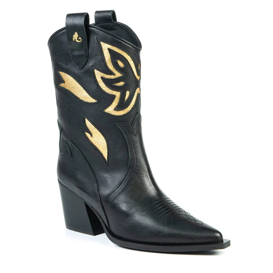 Botte dakota western noire par Glamille