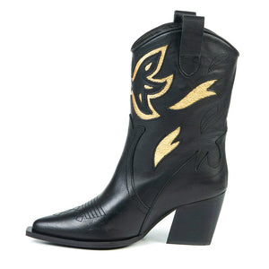 Botte dakota western noire par Glamille