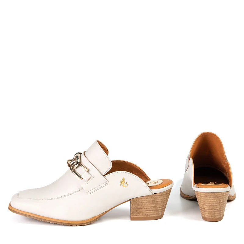 Sabot Gisèle blanc par Glamille