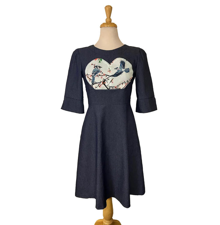 Robe denim oiseaux de Desserts and Skirts