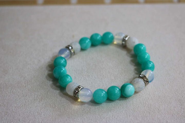 Bracelet Quartzite turquoise BR-3 de Créations Myle