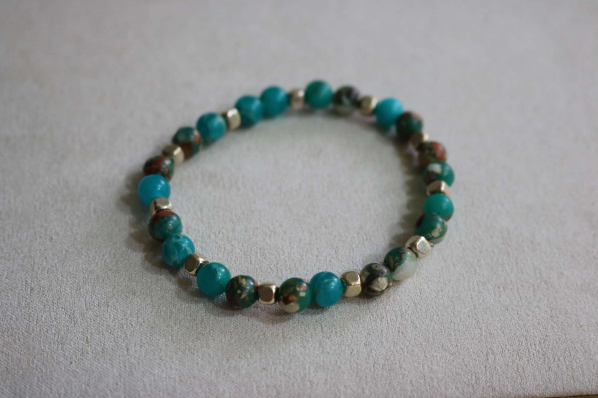 Bracelet Jaspe vert BR-7 de Créations Myle