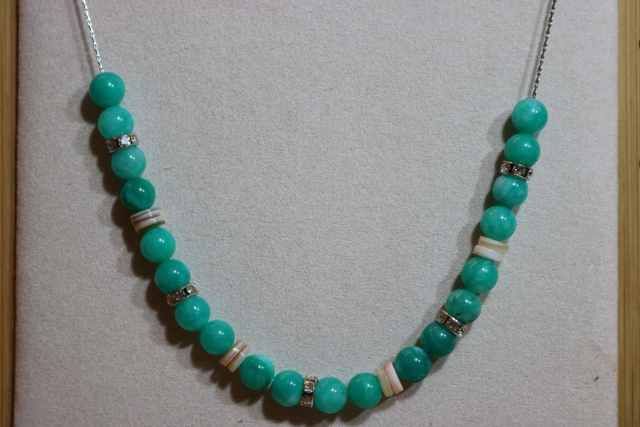 Collier quartzite turquoise COD-4 de Créations Myle