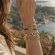 Lot de 4 Bracelet élastiques à cheveux beiges et gris de Tokade