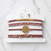 Lot de 4 Bracelet élastiques à cheveux rose pâle de Tokade