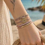 Lot de 4 Bracelet élastiques à cheveux rose pâle de Tokade