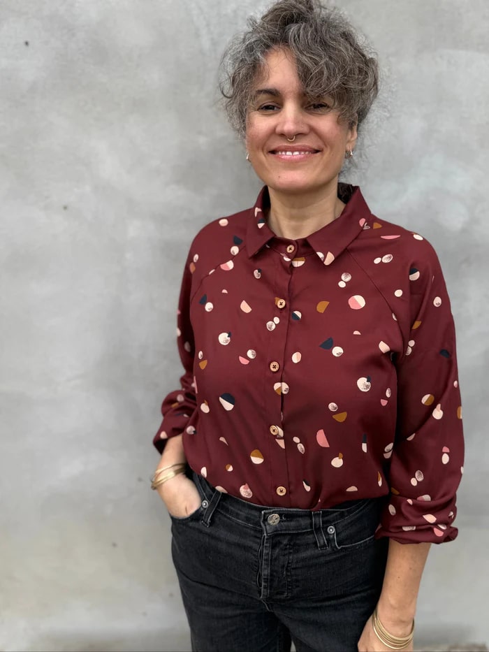 Blouse Acer lunes bordeaux de Kazak