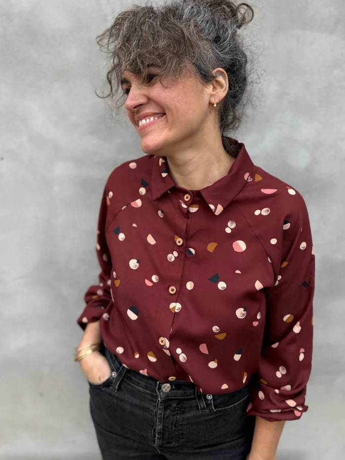 Blouse Acer lunes bordeaux de Kazak