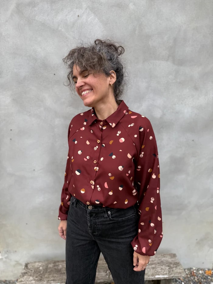 Blouse Acer lunes bordeaux de Kazak