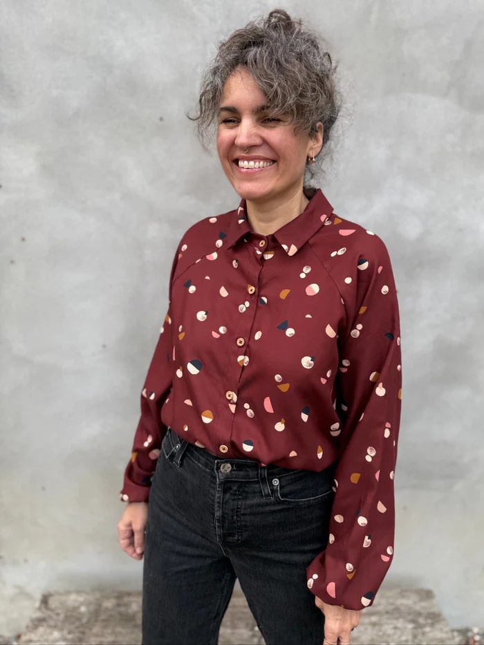 Blouse Acer lunes bordeaux de Kazak
