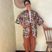 Veste Mirano fleurs olive de Kazak