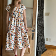 Robe Lavandula fleurs crème de Kazak
