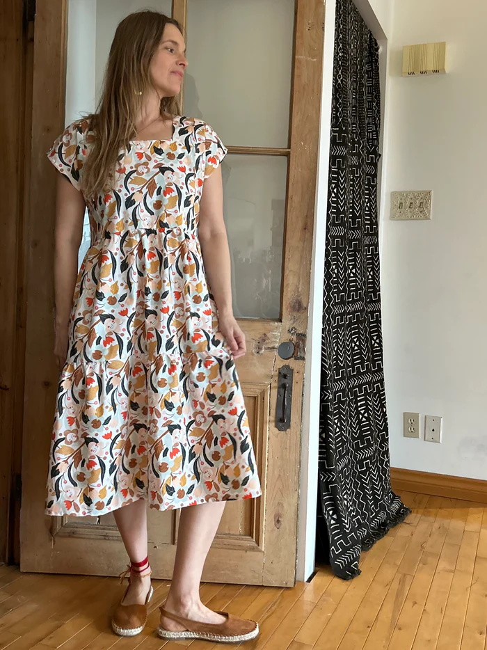 Robe Lavandula fleurs crème de Kazak
