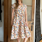 Robe Lavandula fleurs crème de Kazak