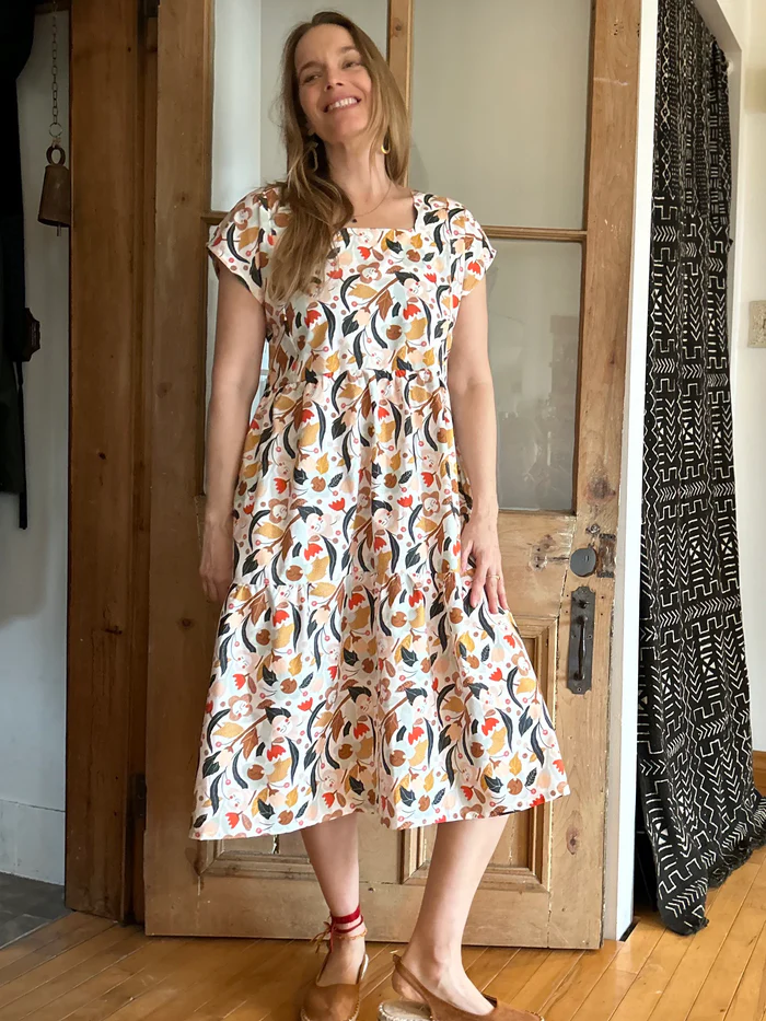 Robe Lavandula fleurs crème de Kazak