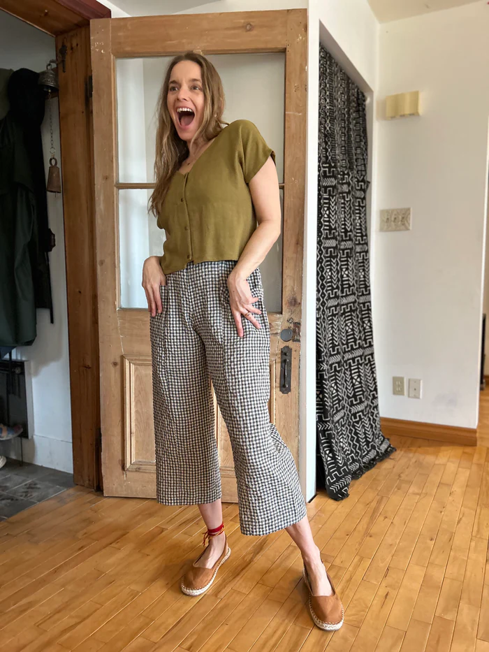 Pantalon Pétunia vichy teal de Kazak