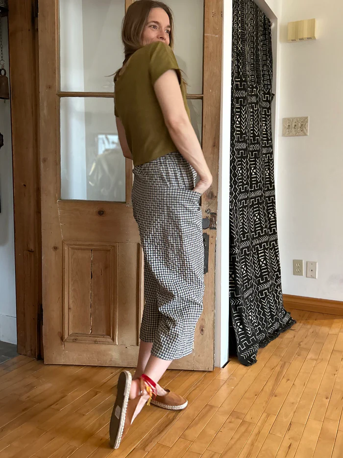 Pantalon Pétunia vichy teal de Kazak