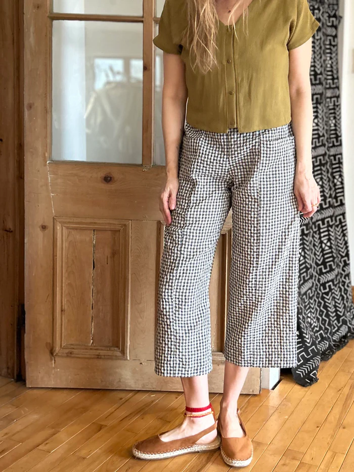 Pantalon Pétunia vichy teal de Kazak