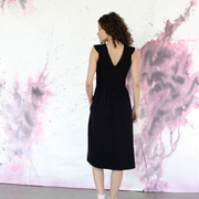 Robe réversible marguerite noire de Eve Lavoie