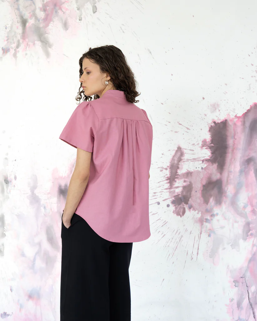 Chemisier Églantine rose pâle de Eve Lavoie