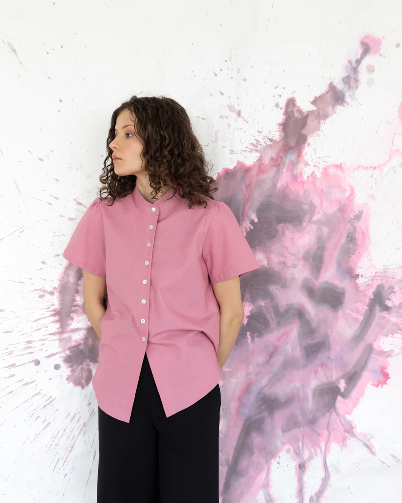 Chemisier Églantine rose pâle de Eve Lavoie