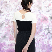 Chandail Gentiane noir/blanc de Eve Lavoie