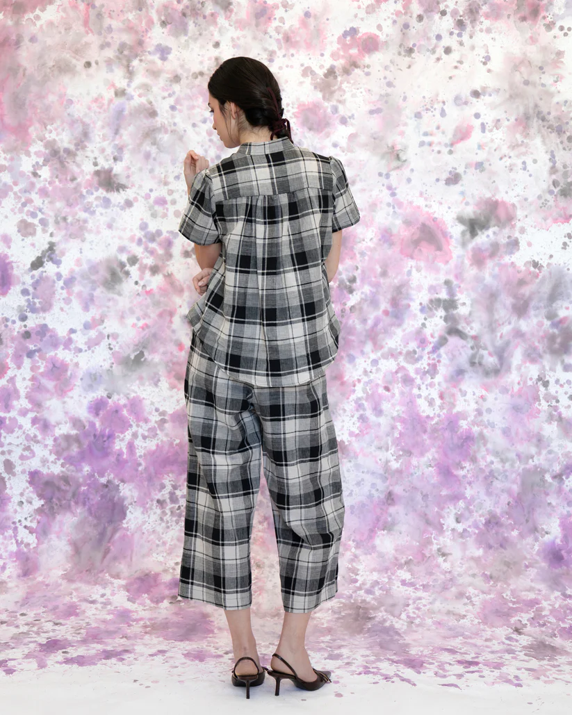 Pantalon tissé Tanaisie carreaux de Eve Lavoie