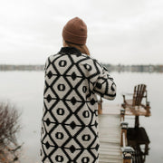 Manteau Kaila noir-ivoire de Louve