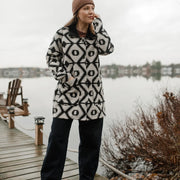 Manteau Kaila noir-ivoire de Louve